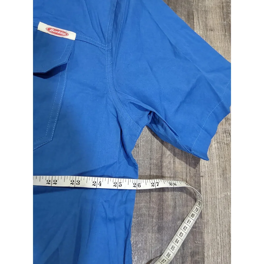 Mens Fishing Shirt Sz XL Berkley Blue Polyester Button Down Vented NWT - Picture 4 of 7